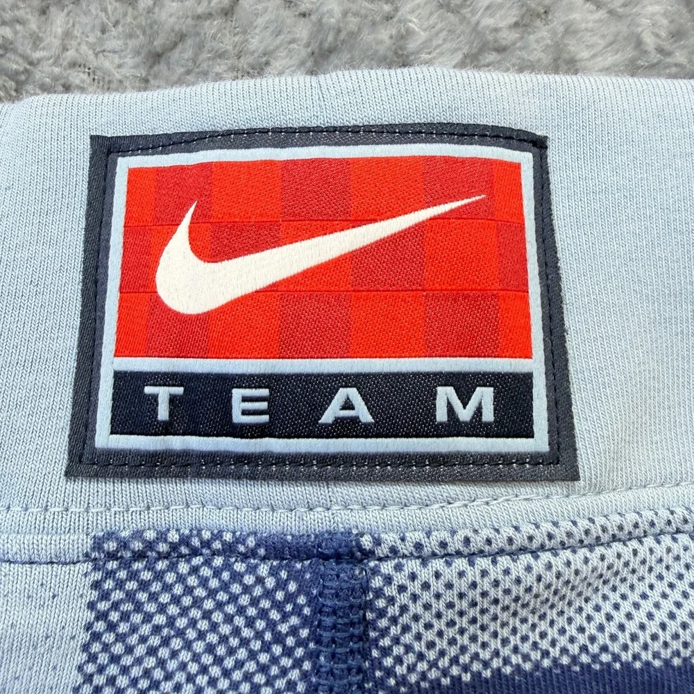 Nike Sportswear Checkered Bike Shorts Blue Mid Rise Tight Fit Womens 2X‎